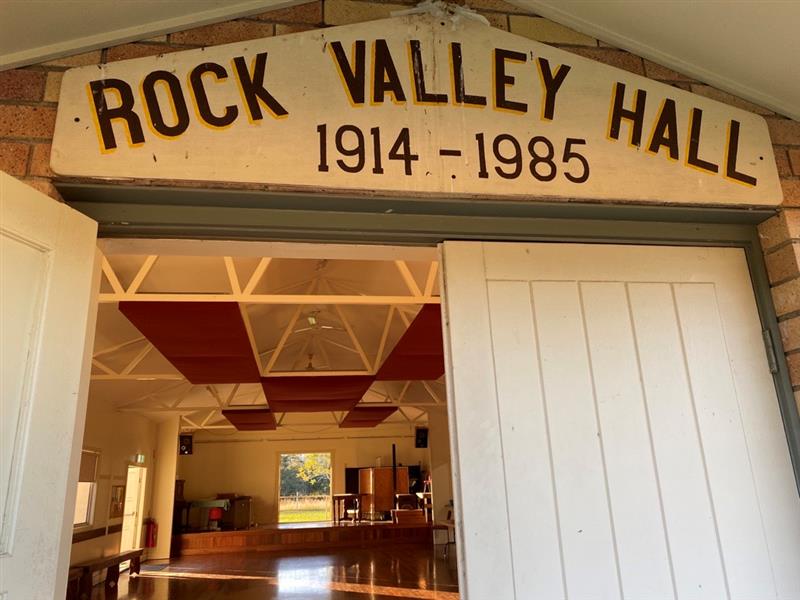 Front door of Rock Valley Hall 